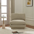 Montyne Bouclé Armless Chair - Oatmeal Beige Accent Chair | Scandinavian Style Chair | Kinwell Furniture | Textured Modern Seating